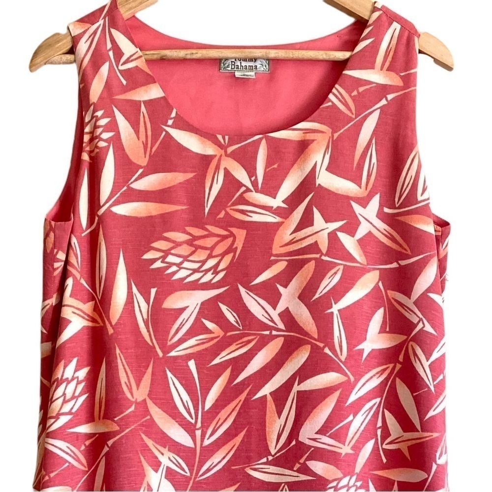 TOMMY BAHAMA Vintage 100% Silk Tropical Hawaiian Colorful Sheath Dress Size 12 - Picture 3 of 8